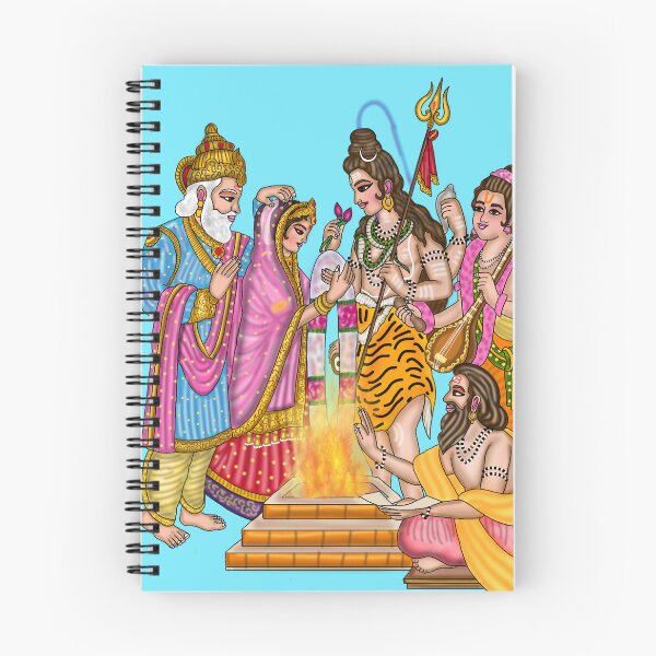Item preview, Lord Shiva Marriage Artwork | Divine Wedding of Shiva and Parvati Digital Art designed and sold by Harshit_Digital_Arts.