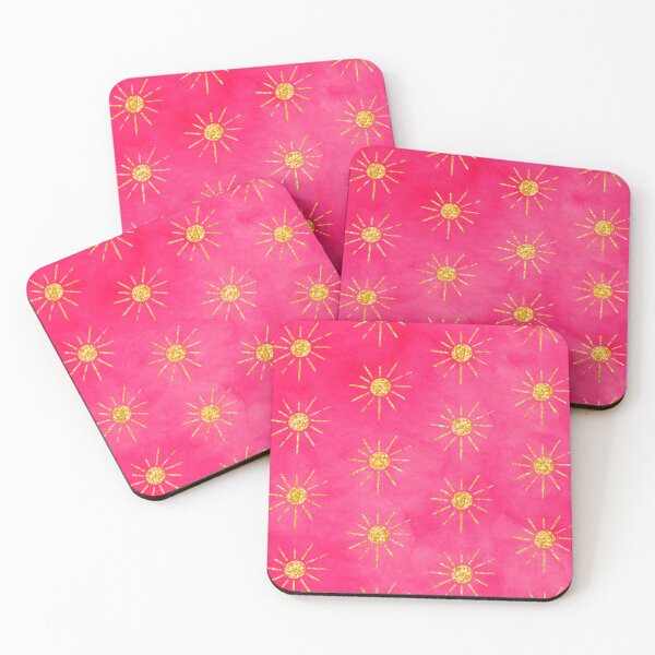Item preview, Golden Sun Pattern On Summer Hot Pink Ombre  designed and sold by DEC02.