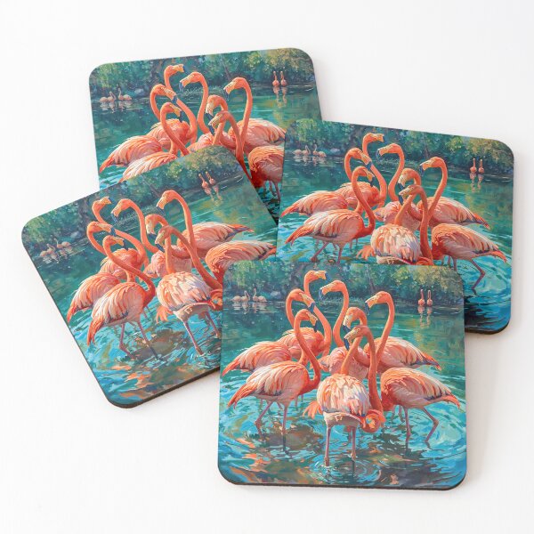 Item preview, Flamingos Dance in Water  designed and sold by FlowerSeller1.