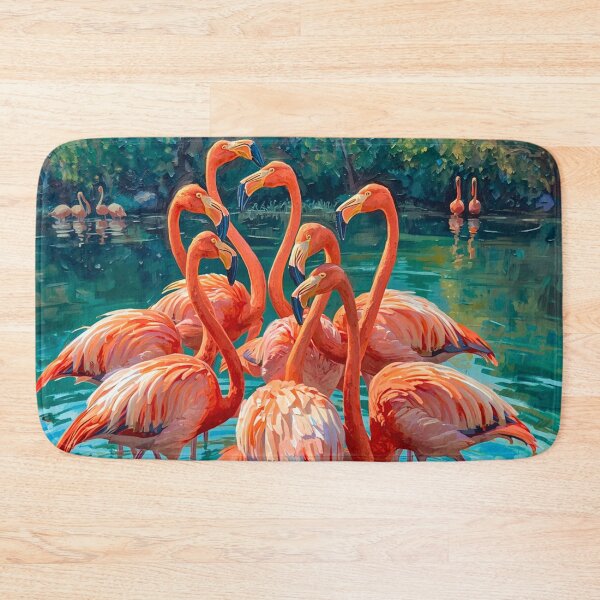 Item preview, Flamingos Dance in Water  designed and sold by FlowerSeller1.