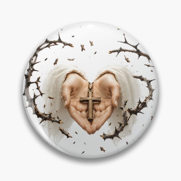 Item preview, Sacred Heart Cross Crown Thorns designed and sold by RRRShop.
