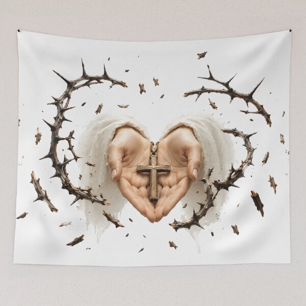 Item preview, Sacred Heart Cross Crown Thorns designed and sold by RRRShop.