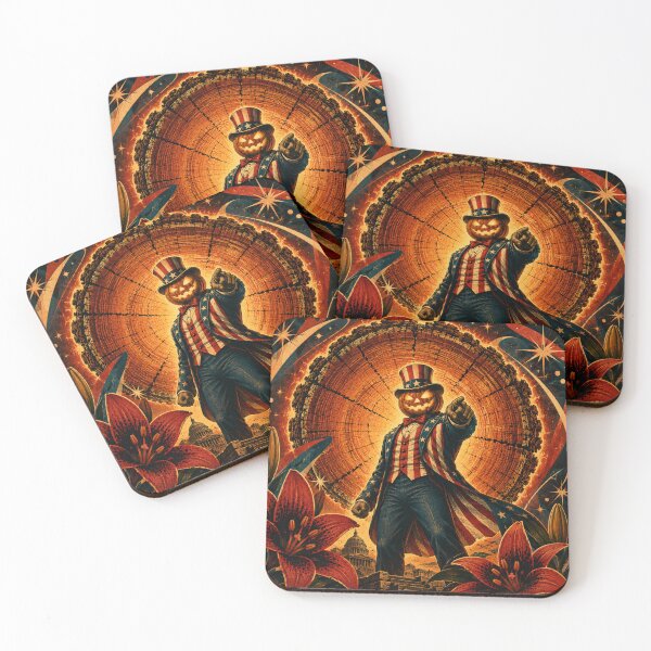 Item preview, Headless Horseman Uncle Sam Pose – Patriotic Halloween Fantasy Art designed and sold by TheHorsemanRidesAgain.