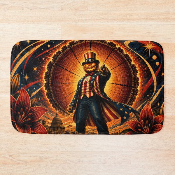 Item preview, Headless Horseman Uncle Sam Pose – Patriotic Halloween Fantasy Art designed and sold by TheHorsemanRidesAgain.
