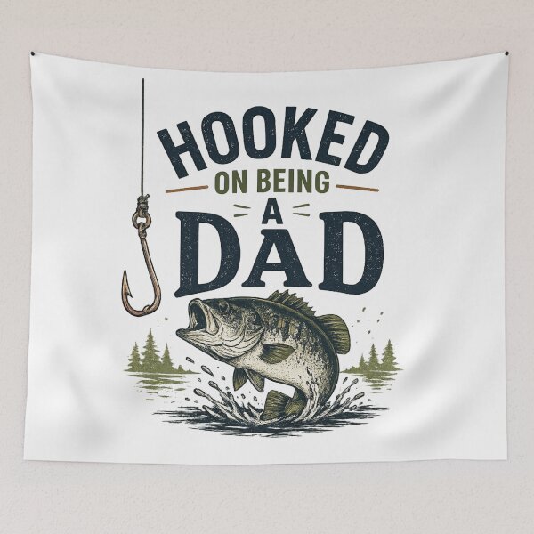 Item preview, Hooked on being a dad designed and sold by LuloCreative.