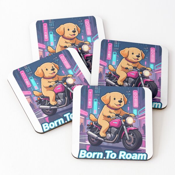 Item preview, Born To Roam Motorcycle Puppy Aesthetic Design designed and sold by GoldenPaw Society.