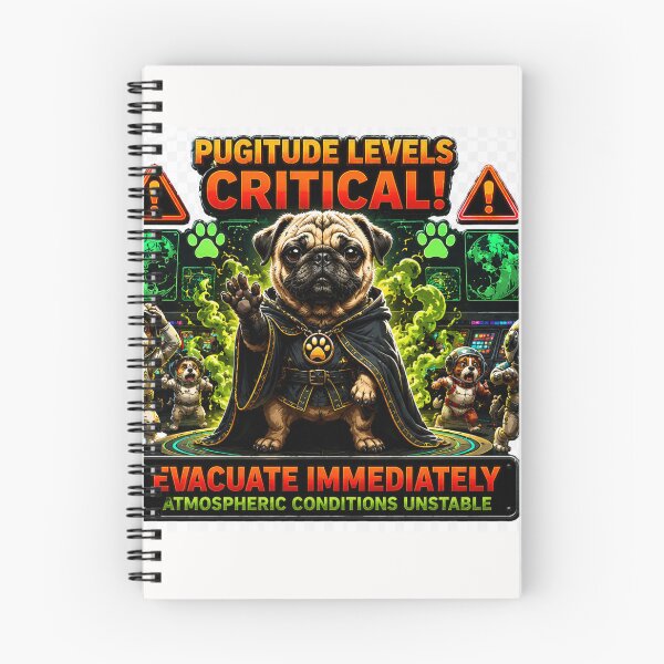 Item preview, Pugitude Levels Critical | Evacuate Immediately Funny Pug designed and sold by highvibz72.
