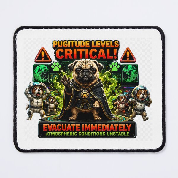 Item preview, Pugitude Levels Critical | Evacuate Immediately Funny Pug designed and sold by highvibz72.