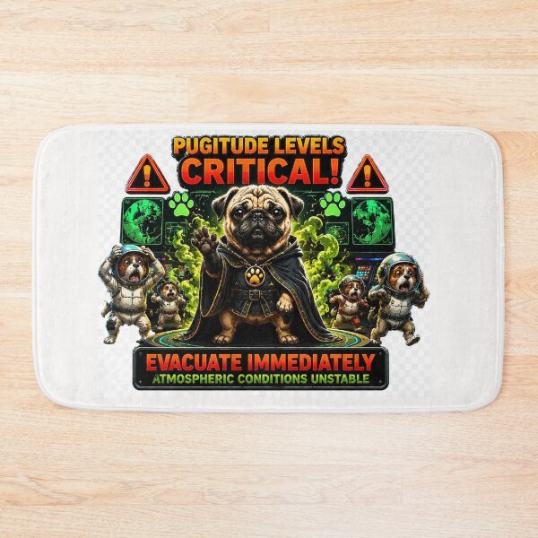 Item preview, Pugitude Levels Critical | Evacuate Immediately Funny Pug designed and sold by highvibz72.