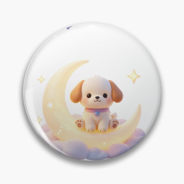 Item preview, Cute Moon Puppy Kawaii Dreamcore Design designed and sold by GoldenPaw Society.