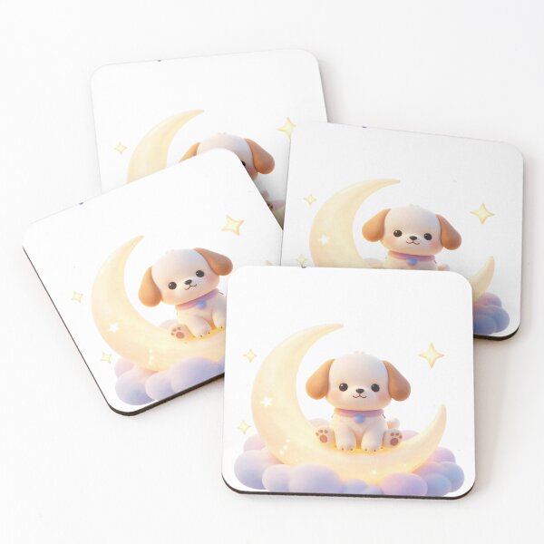 Item preview, Cute Moon Puppy Kawaii Dreamcore Design designed and sold by GoldenPaw Society.
