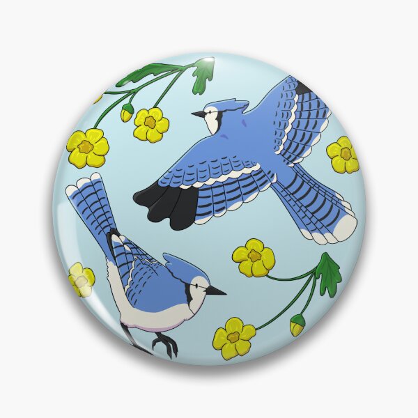 Item preview, Blue Jays with Buttercups designed and sold by 1-rubberducky24.