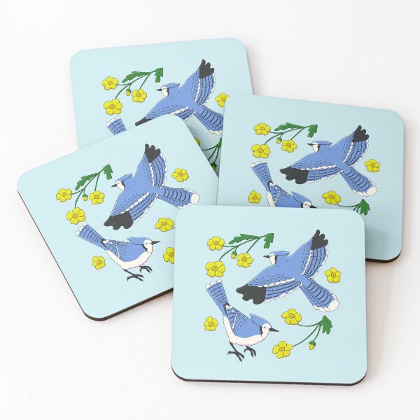 Item preview, Blue Jays with Buttercups designed and sold by 1-rubberducky24.