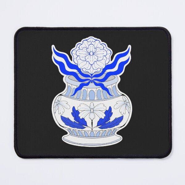 Item preview, Porcelain vase with blue flower designed and sold by Elifndz.