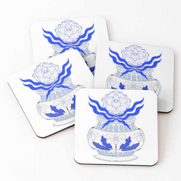 Item preview, Porcelain vase with blue flower designed and sold by Elifndz.