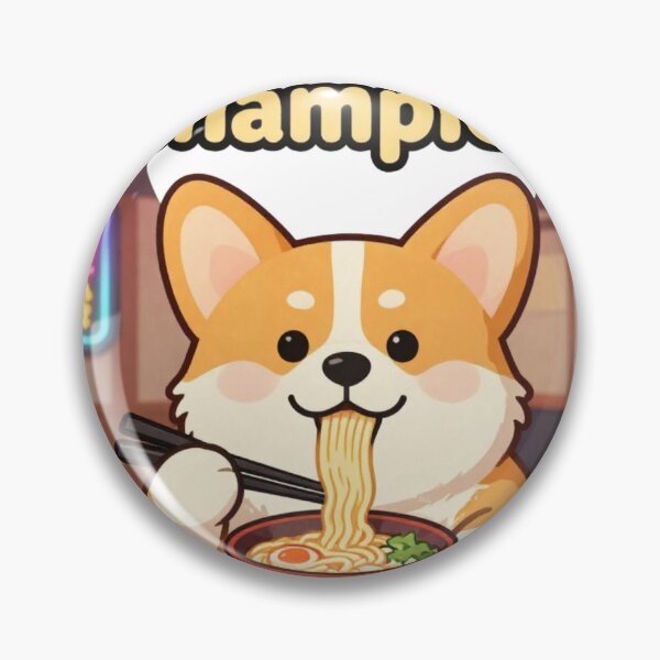 Item preview, Stress Eating Champion Funny Corgi Ramen Design designed and sold by GoldenPaw Society.