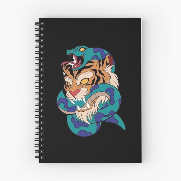 Item preview, Tiger and Serpent Fusion Tattoo Design – Bold Japanese-Inspired Vector Art designed and sold by PrismPulseApp.