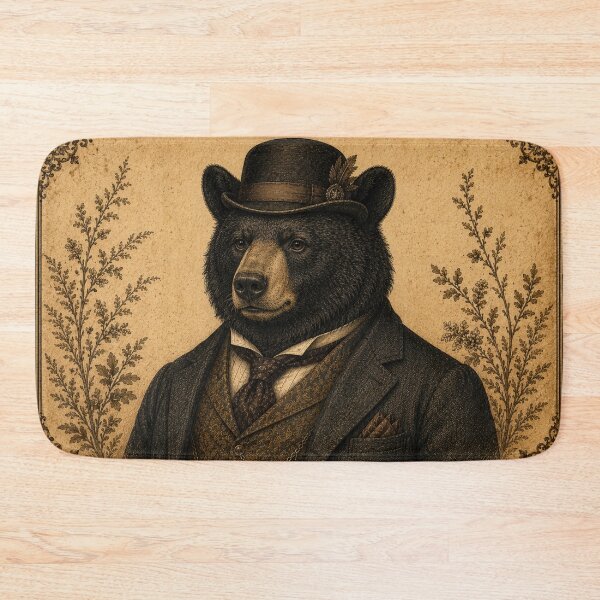 Item preview, Dapper Black Bear designed and sold by Midnight-Moss.