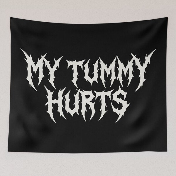 Item preview, My Tummy Hurts Death Metal Funny Metalhead Meme designed and sold by Eh Plus Designs.
