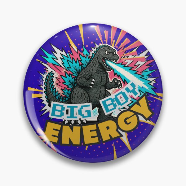 Item preview, Big Boy Energy Kaiju Retro Pop Art | Funny Godzilla designed and sold by SpicyDStudio.