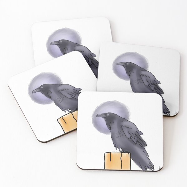 Item preview, Large raven in profile designed and sold by mousse-tache.