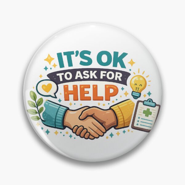 Item preview, It's OK to Ask for Help Mental Health Design designed and sold by NanignzArt.