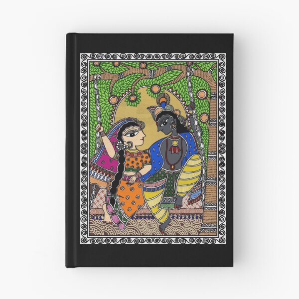 Item preview, Radha Krishna Love Mithila Art designed and sold by MDEFA.
