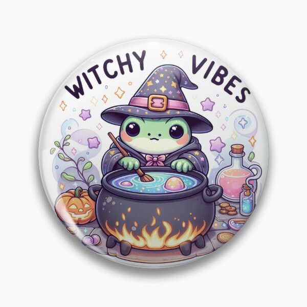 Item preview, Cute Witch Frog Cauldron-Witchy Vibes Halloween designed and sold by carestazafeli.