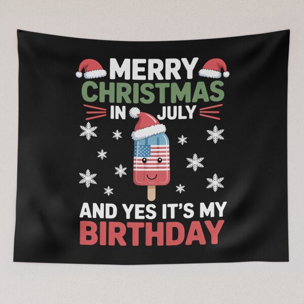 Item preview, Christmas In July Birthday Ice Pop in Santa Hat designed and sold by SapfireStuArt.