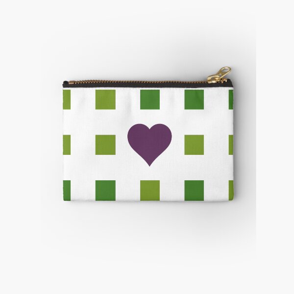 Item preview, Green Grid with Purple Heart and Pink Stars  designed and sold by katherine montalto.