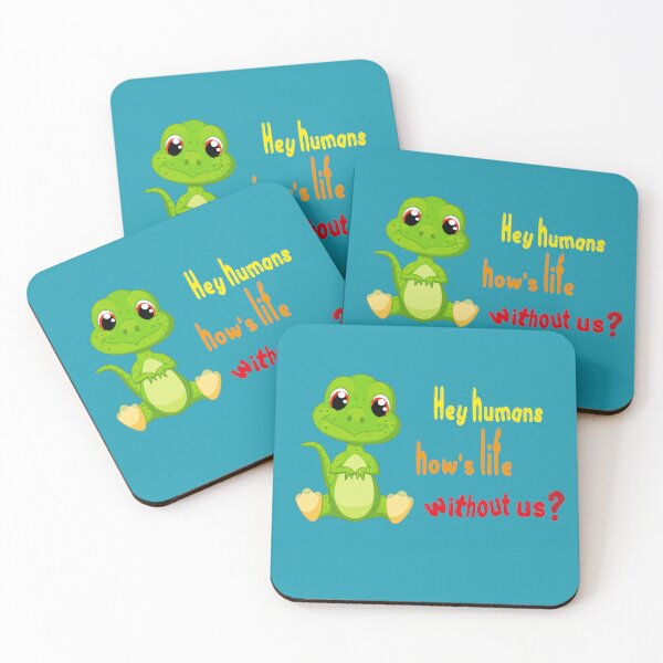 Item preview, Cute Baby Dinosaur T-Rex Funny Kids Tee – Hey Humans How's Life Without Us designed and sold by 555Design.