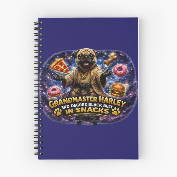 Item preview, Grandmaster Harley | 3rd Degree Black Belt In Snacks Funny Pug designed and sold by highvibz72.