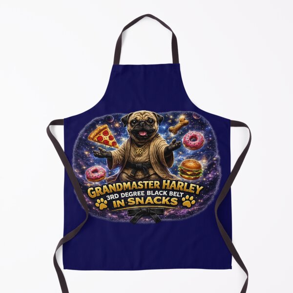 Item preview, Grandmaster Harley | 3rd Degree Black Belt In Snacks Funny Pug designed and sold by highvibz72.