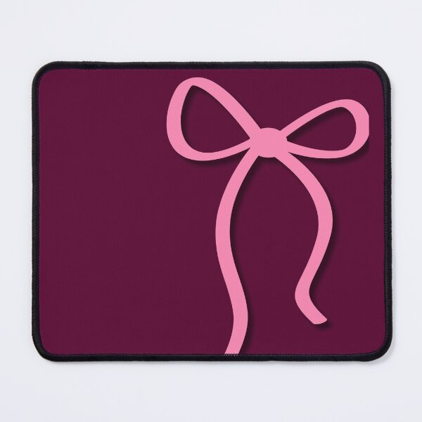 Item preview, Minimalist Pink Ribbon Bow on Burgundy designed and sold by Hrndz Store.