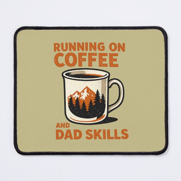 Item preview, Running on Coffee and Dad Skills designed and sold by LuloCreative.