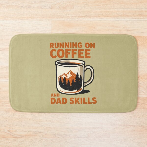 Item preview, Running on Coffee and Dad Skills designed and sold by LuloCreative.