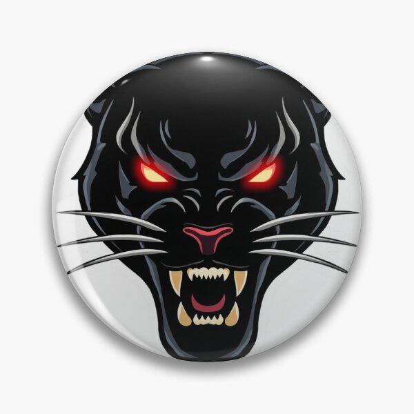 Item preview, "Fierce Black Panther Head Logo With Glowing Red Eyes designed and sold by redblink store.