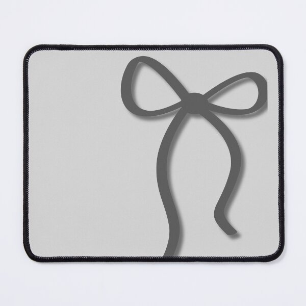 Item preview, Minimalist Charcoal Gray Ribbon Bow on Light Gray designed and sold by Hrndz Store.