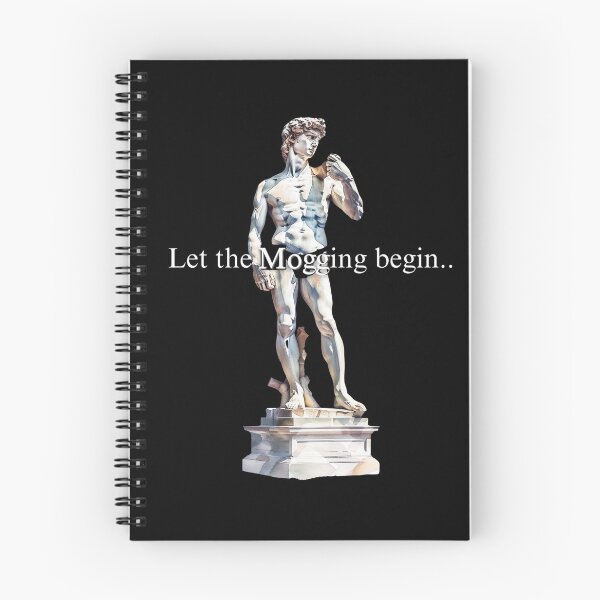 Item preview, Let the Mogging Begin David Statue Meme designed and sold by Flirt-Teez.