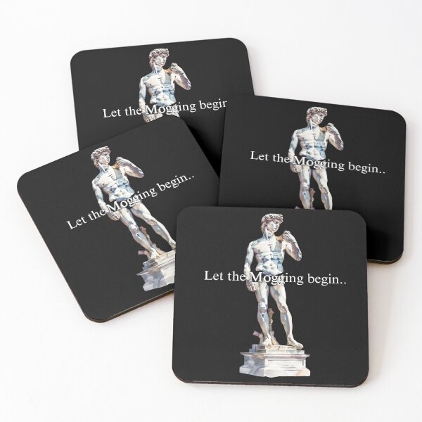 Item preview, Let the Mogging Begin David Statue Meme designed and sold by Flirt-Teez.