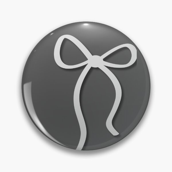 Item preview, Minimalist Light Gray Ribbon Bow on Charcoal Gray designed and sold by Hrndz Store.