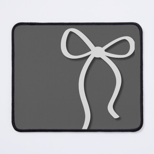 Item preview, Minimalist Light Gray Ribbon Bow on Charcoal Gray designed and sold by Hrndz Store.