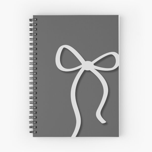 Item preview, Minimalist Light Gray Ribbon Bow on Charcoal Gray designed and sold by Hrndz Store.