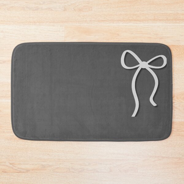 Item preview, Minimalist Light Gray Ribbon Bow on Charcoal Gray designed and sold by Hrndz Store.