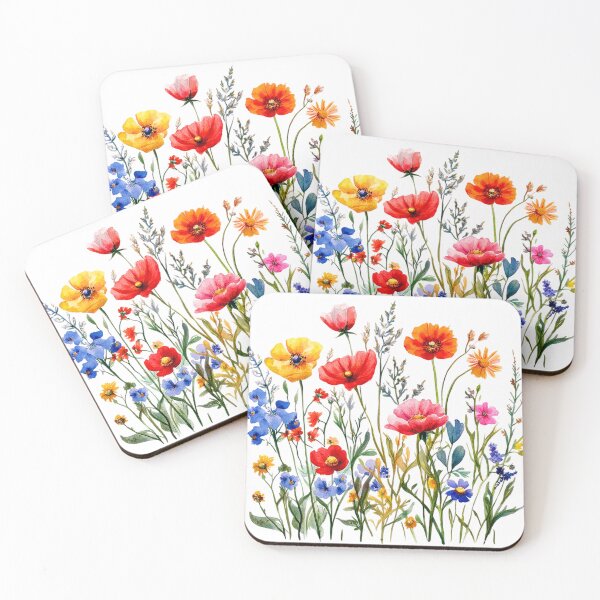 Artikelvorschau, Herrliche Gartenblumen im Aquarellstil in fröhlichen Farben entworfen und verkauft von DEC02.