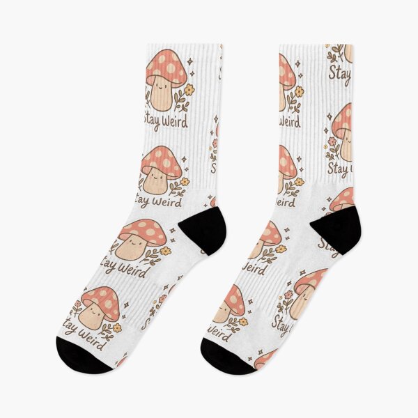 Item preview, Stay Weird Cute Mushroom Cottagecore Sticker Floral Nature designed and sold by Oddifys.