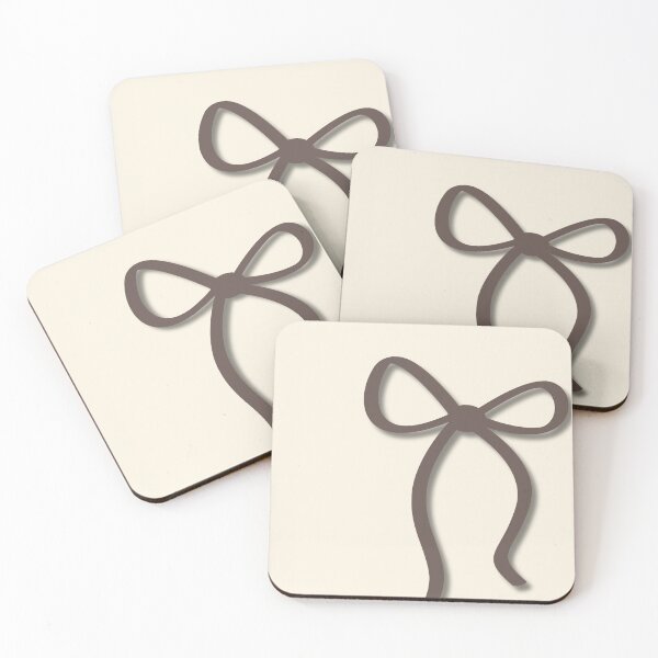 Item preview, Minimalist Brown Ribbon Bow on Cream designed and sold by Hrndz Store.