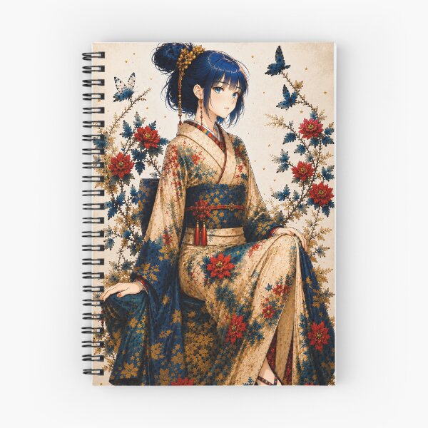 Item preview, Blue Chrysanthemum Maiden | Japanese Fantasy Art designed and sold by KawaiiLabo.