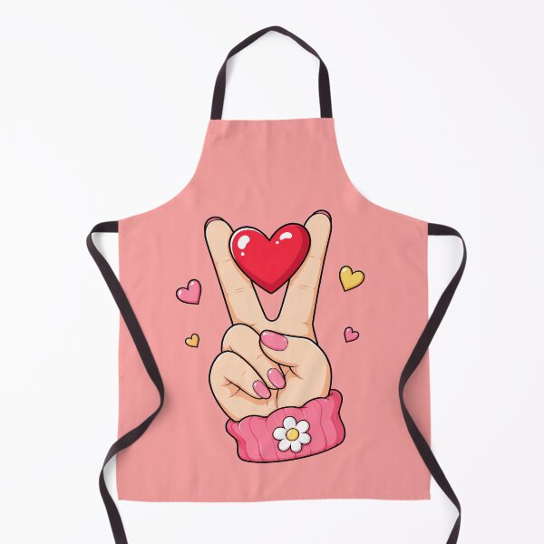 Item preview, Pink Hand Peace Sign Holding Red Heart designed and sold by ArtMassive.