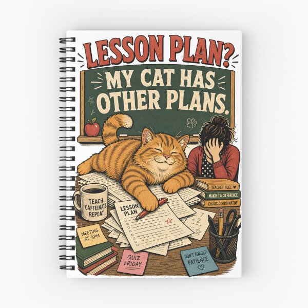 Item preview, Lesson Plan? My Cat Has Other Plans - Funny Teacher Cat designed and sold by Sursatt.
